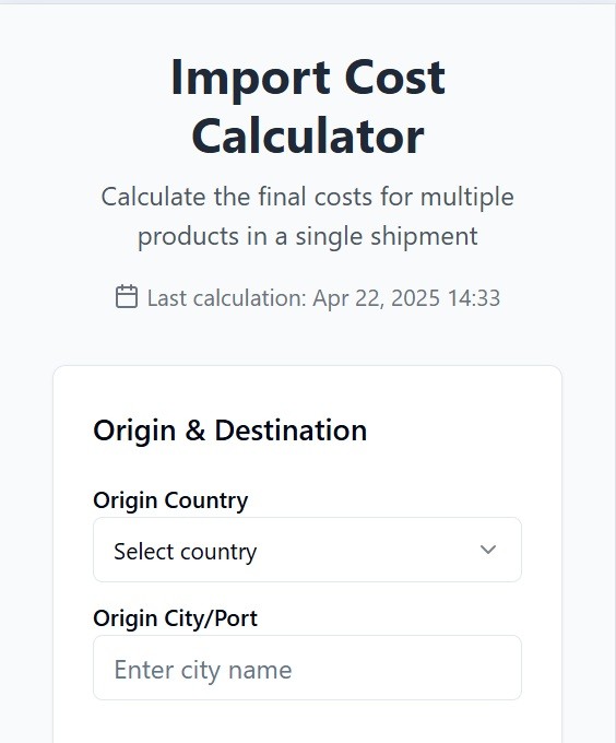 import cost harmonizer preview